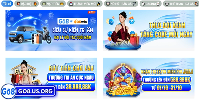 Giới thiệu Go8 về chính sách khuyến mãi hấp dẫn