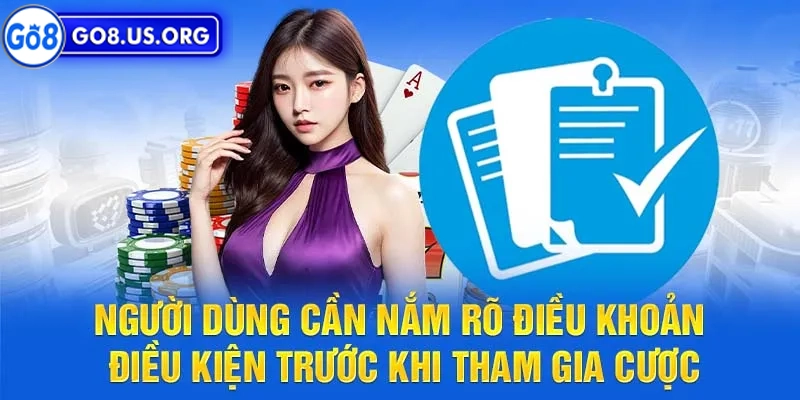Nắm rõ điều khoản điều kiện Go8 giúp người chơi không bị vi phạm cá cược